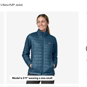 Patagonia Nanopuff Puffy Jacket Women's Small Blue/Purple